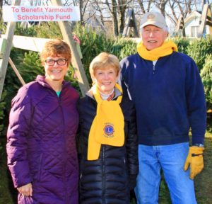 Yarmouth HS Guidance Counselor and program coordinator, Brenda Michaelsen with Yarmouth Lions Club