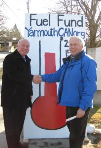 Town Manager, Nat Tupper with Yarmouth Lions Club member, Woody Brown