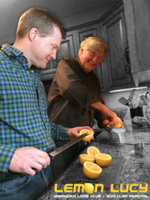 Yarmouth Lions Club members Larry Forcier and Aaron Wilson invent the Lemon Lucy slush drink